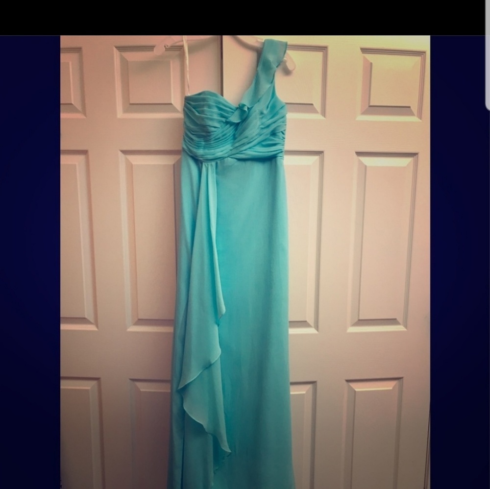 David’s Bridal chiffon bridesmaid dress